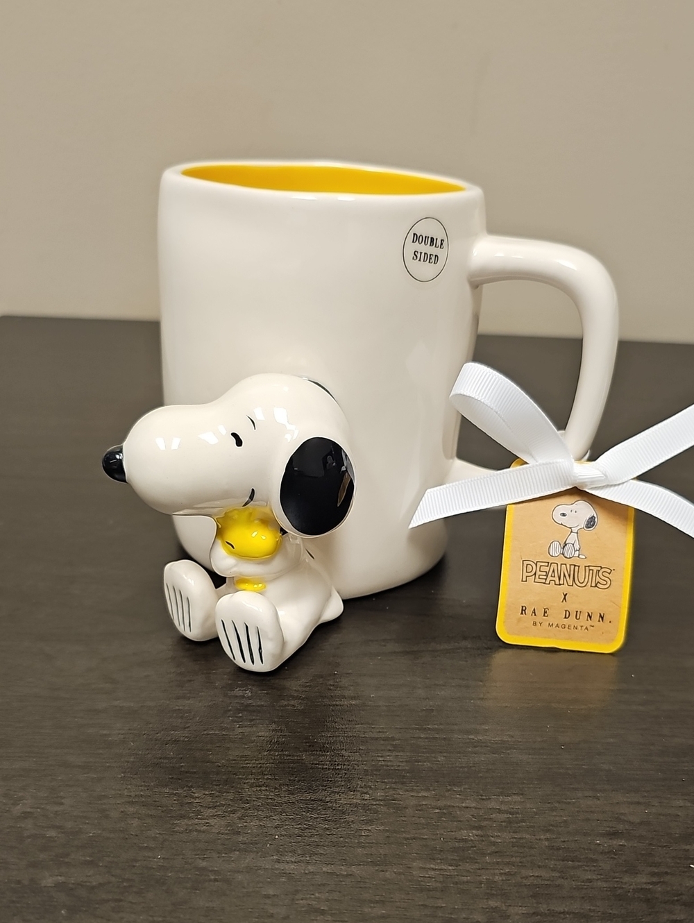 Peanuts x Rae Dunn White & Yellow Snoopy Ceramic Mug